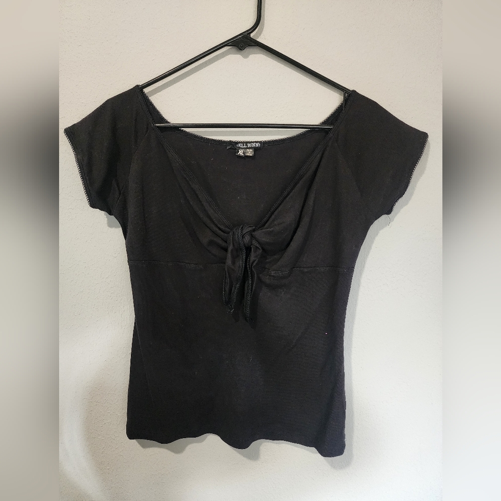 Hell Bunny Sweetheart Tie Front Shirt